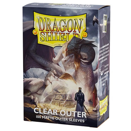 Dragon Shield 100 - Standard Deck Protector Outer Sleeves - Matte Clear